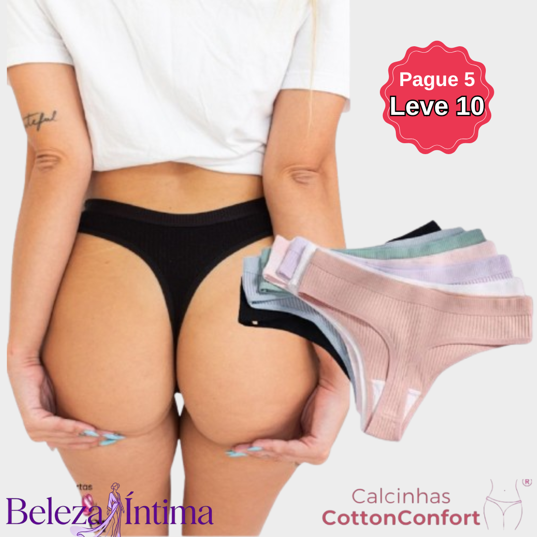 [PROMOÇÃO DE LANÇAMENTO COMPRE 5 LEVE 10] Calcinha CottonConfort® - FRETE GRÁTIS