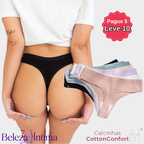 [PROMOÇÃO DE LANÇAMENTO COMPRE 5 LEVE 10] Calcinha CottonConfort® - FRETE GRÁTIS