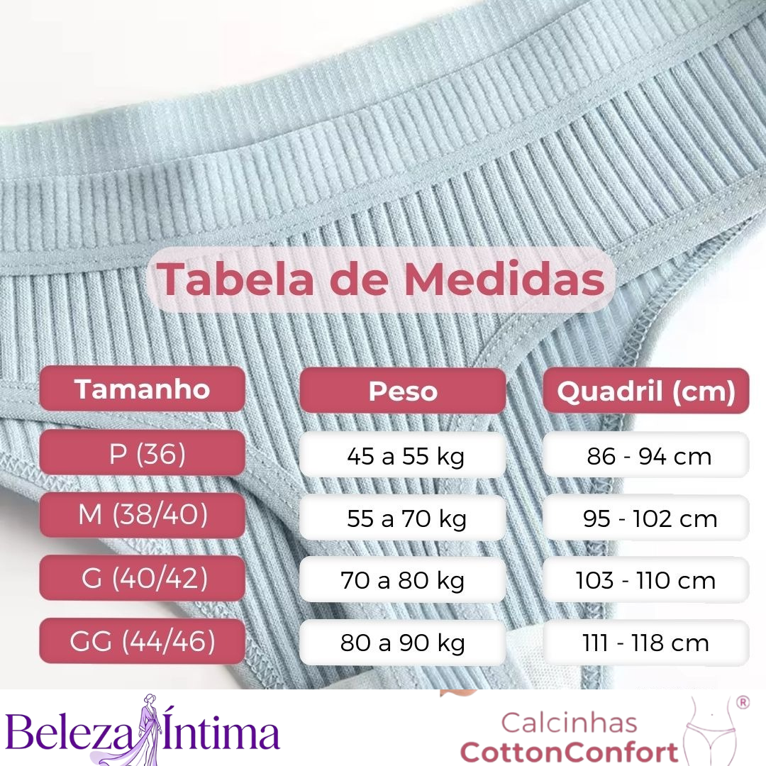 [PROMOÇÃO DE LANÇAMENTO COMPRE 5 LEVE 10] Calcinha CottonConfort® - FRETE GRÁTIS